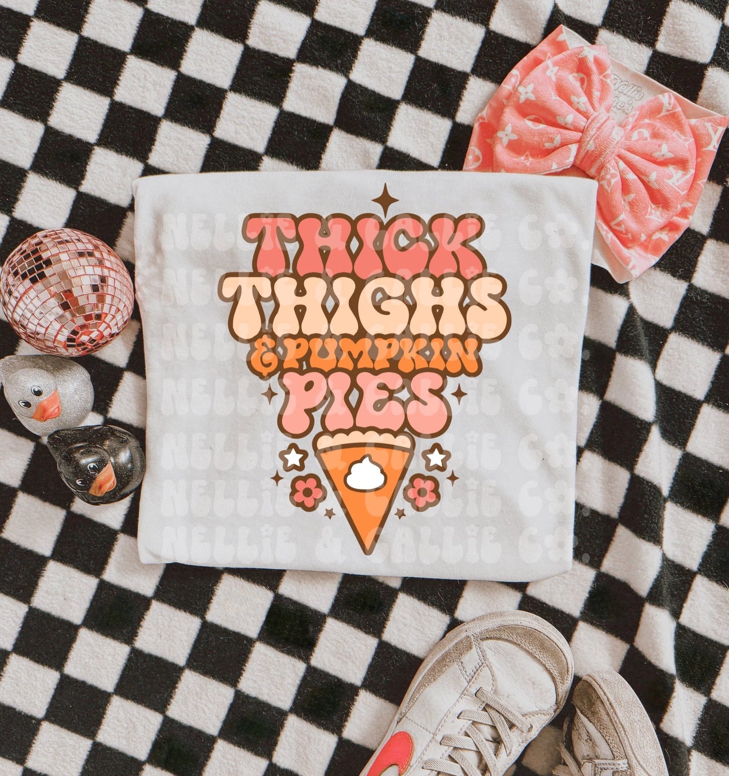 Thick thighs & pumpkin vibes (baby-kids sizes only! Pick color and size)