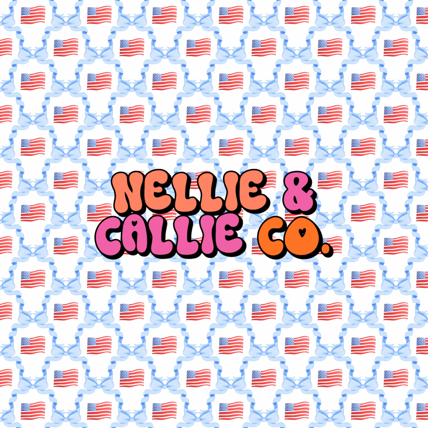 COQUETTE USA FLAG BOWS