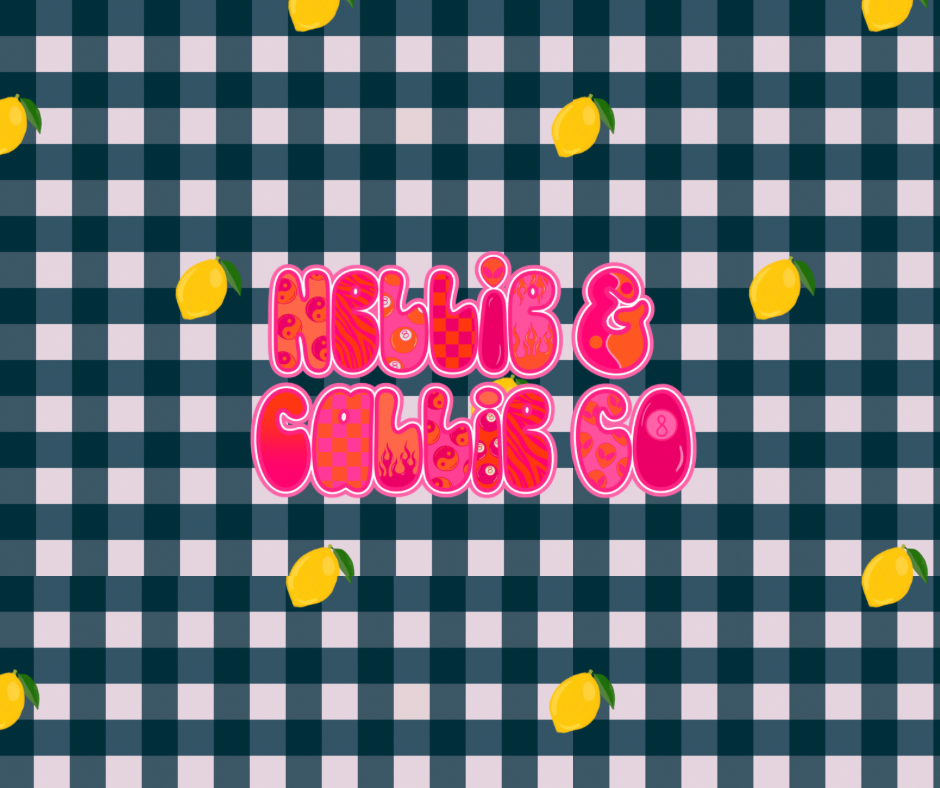 Lemons on gingham HANDSEWN