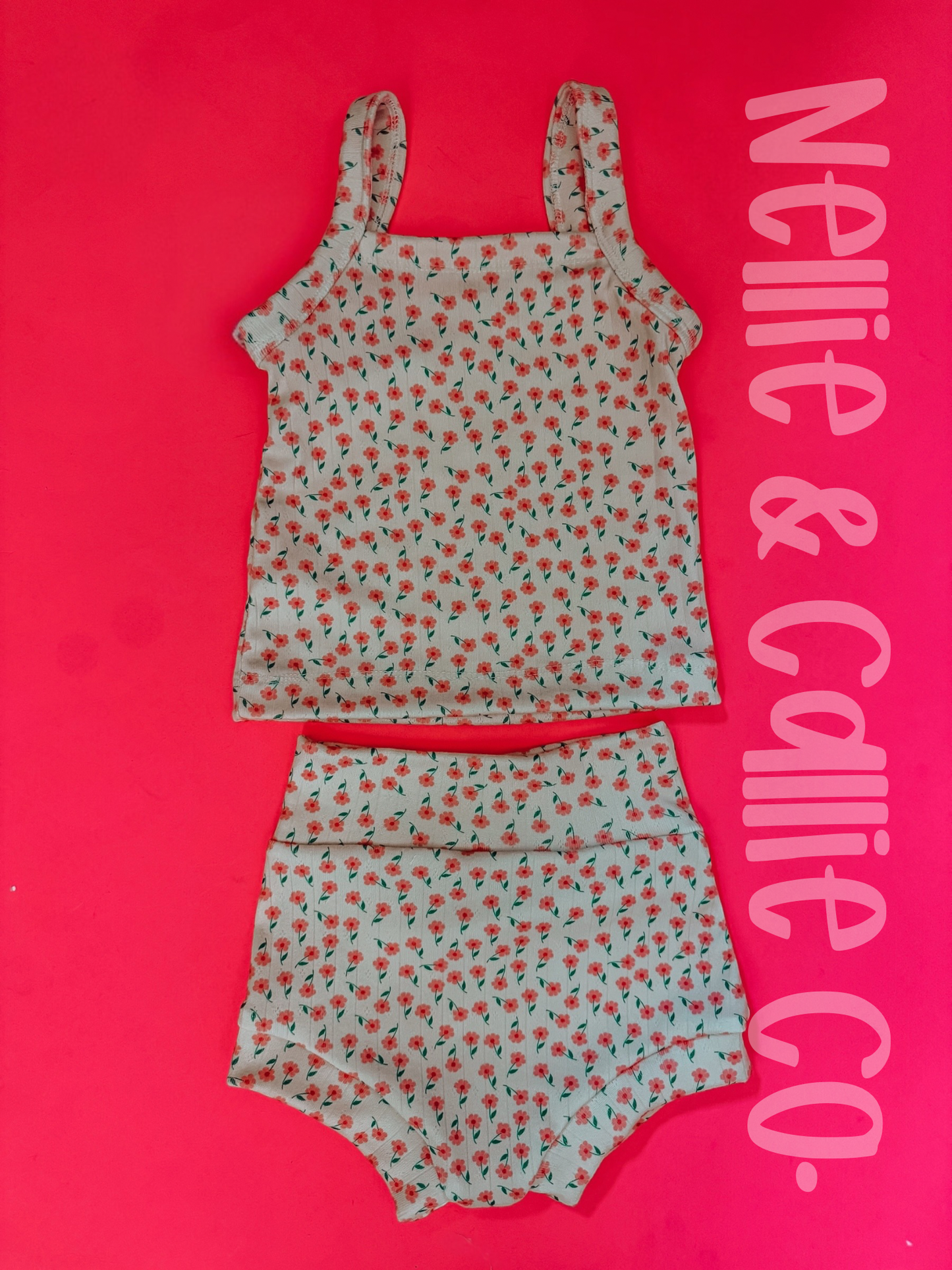 2PC FLORAL SET (leave size in notes)