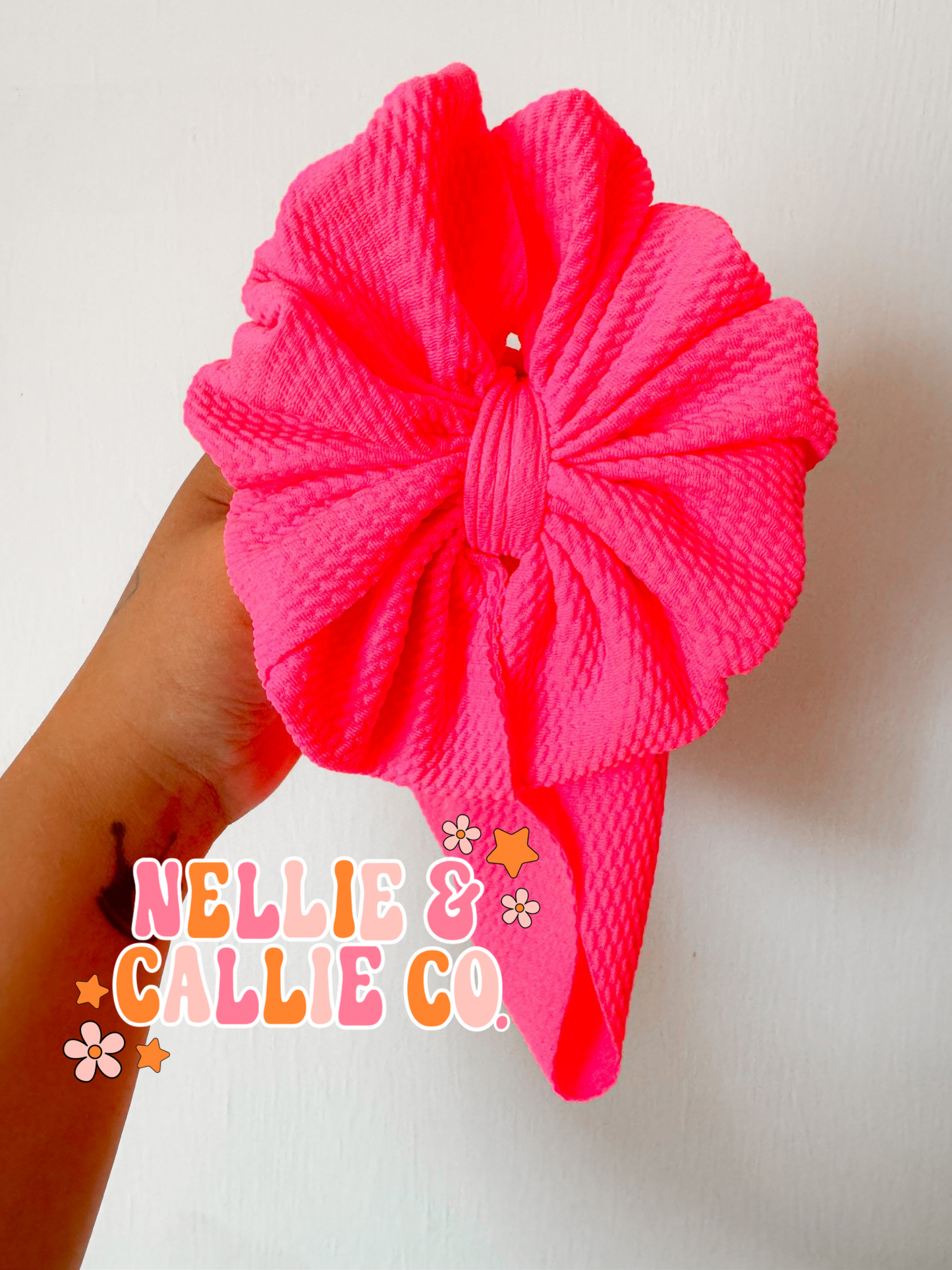 Neon Pink Bullet Bows