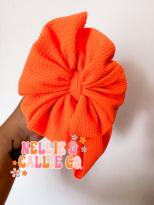 Neon Orange Bullet Bows