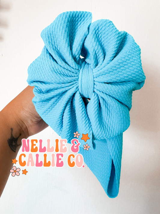 Neon Blue Bullet Bows