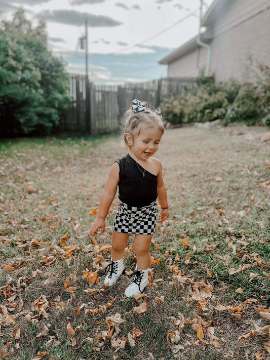 One Shoulder Top & Mini Skirt