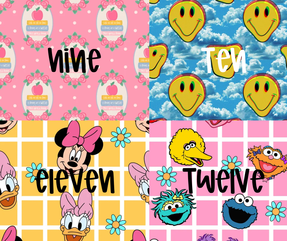 WEEKLY PRINTS 🔥 BOWS (leave number in notes)