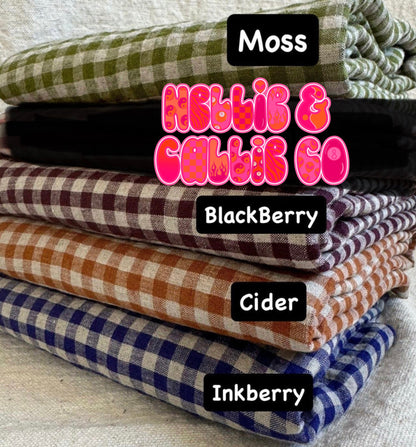 GINGHAM HANDSEWN (LEAVE COLOR & SIZE IN NOTES)