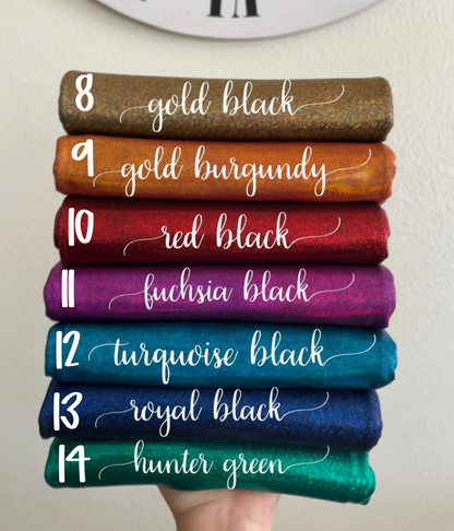 HOLO HANDSEWN 1-17 (CHOOSE COLOR & LEAVE ME NOTES AT CHECKOUT)