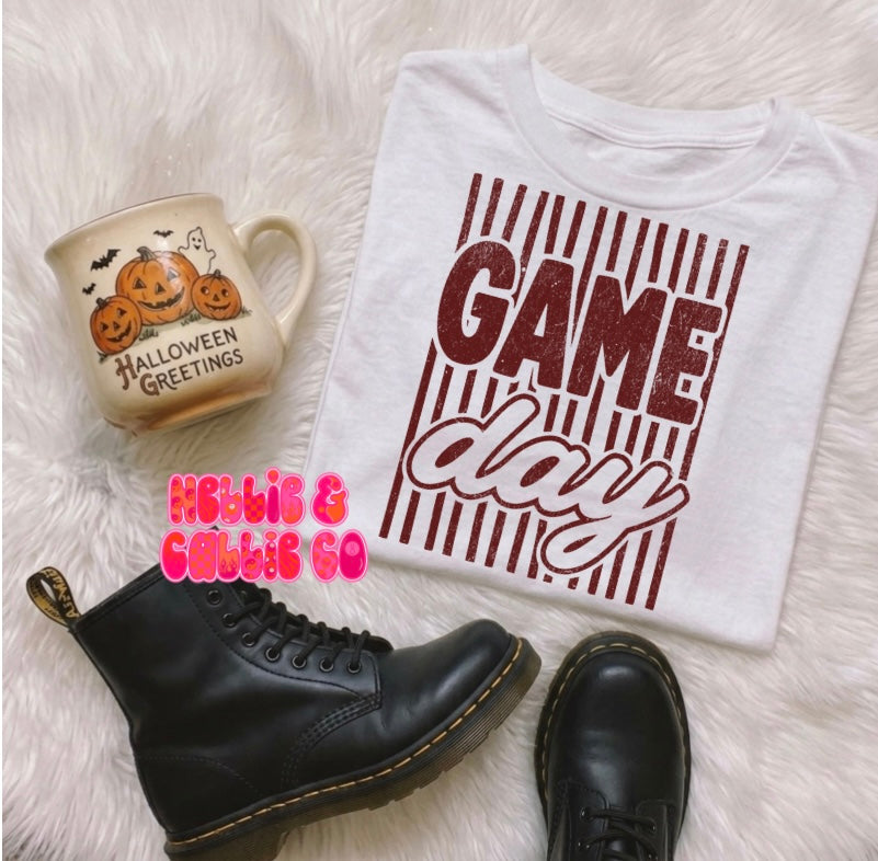 GAME DAY MAROON (baby-kids sizes only! Pick color and size)