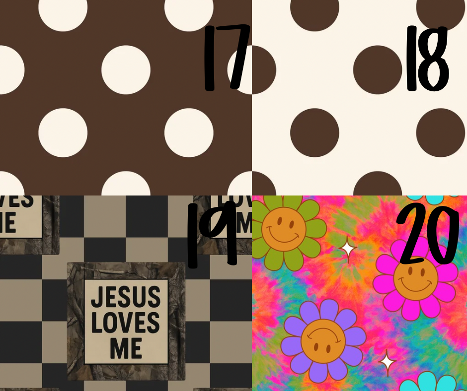 WEEKLY PRINTS 🔥 BOWS (leave number in notes)