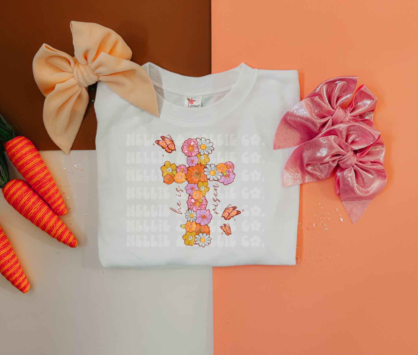 HE IS RISEN FLORAL CROSS