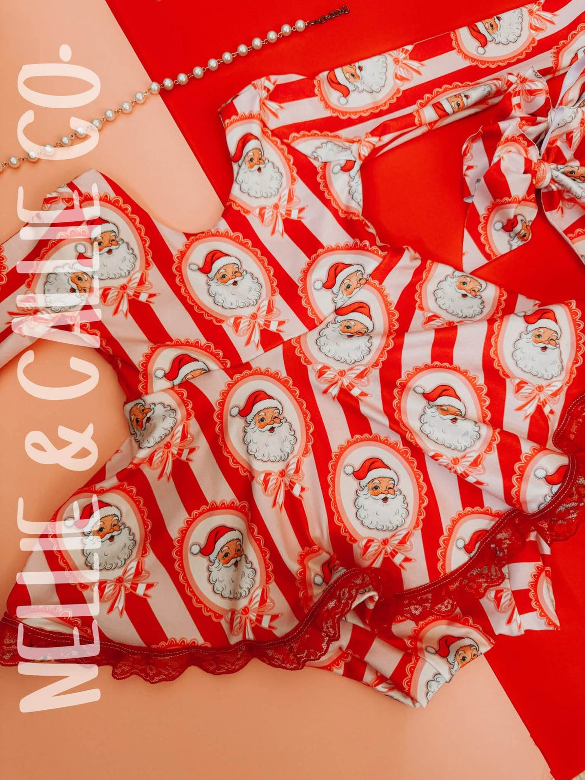 SANTA LACE DRESS (leave size in notes)