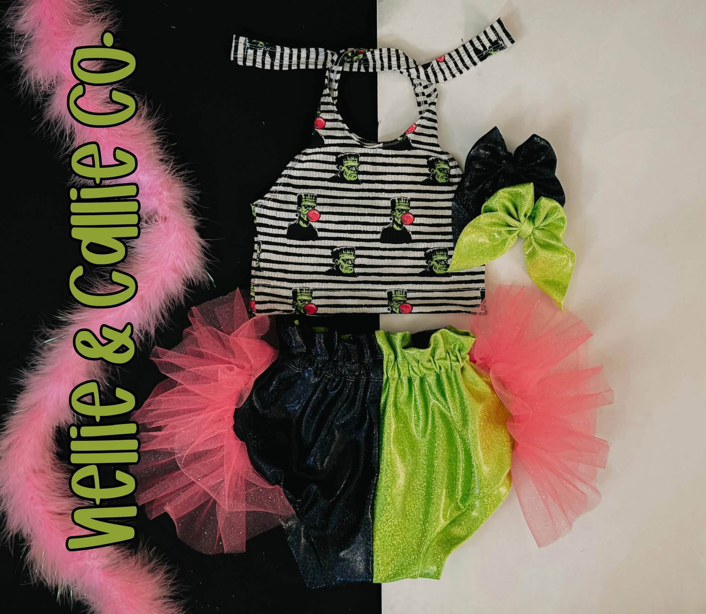 FRANKY - 2PC SET 🩷🖤💚