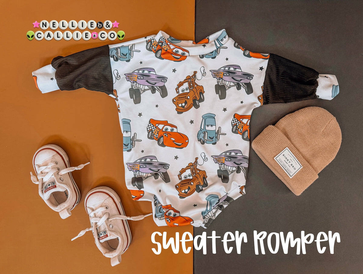 MYSTERY LONG SLEEVE SWEATER ROMPER (leave size in notes)